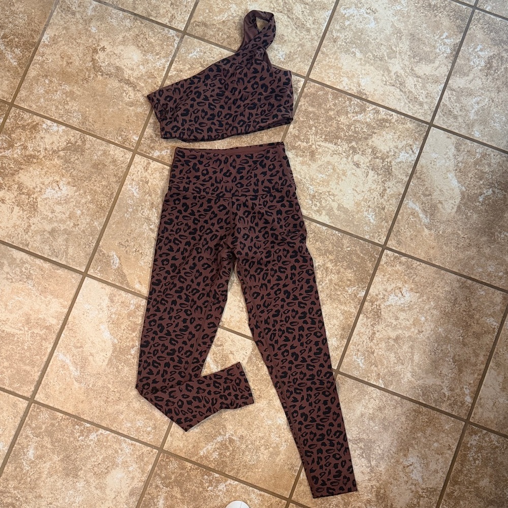 Leopard Print One-Shoulder Jumpsuit